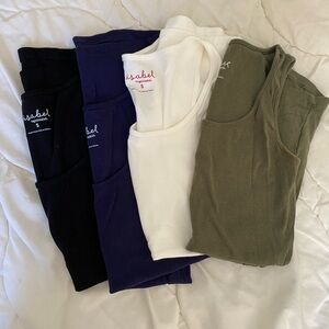 6 Maternity top BUNDLE- 4 tanks 2 v necks Isabel maternity size Small